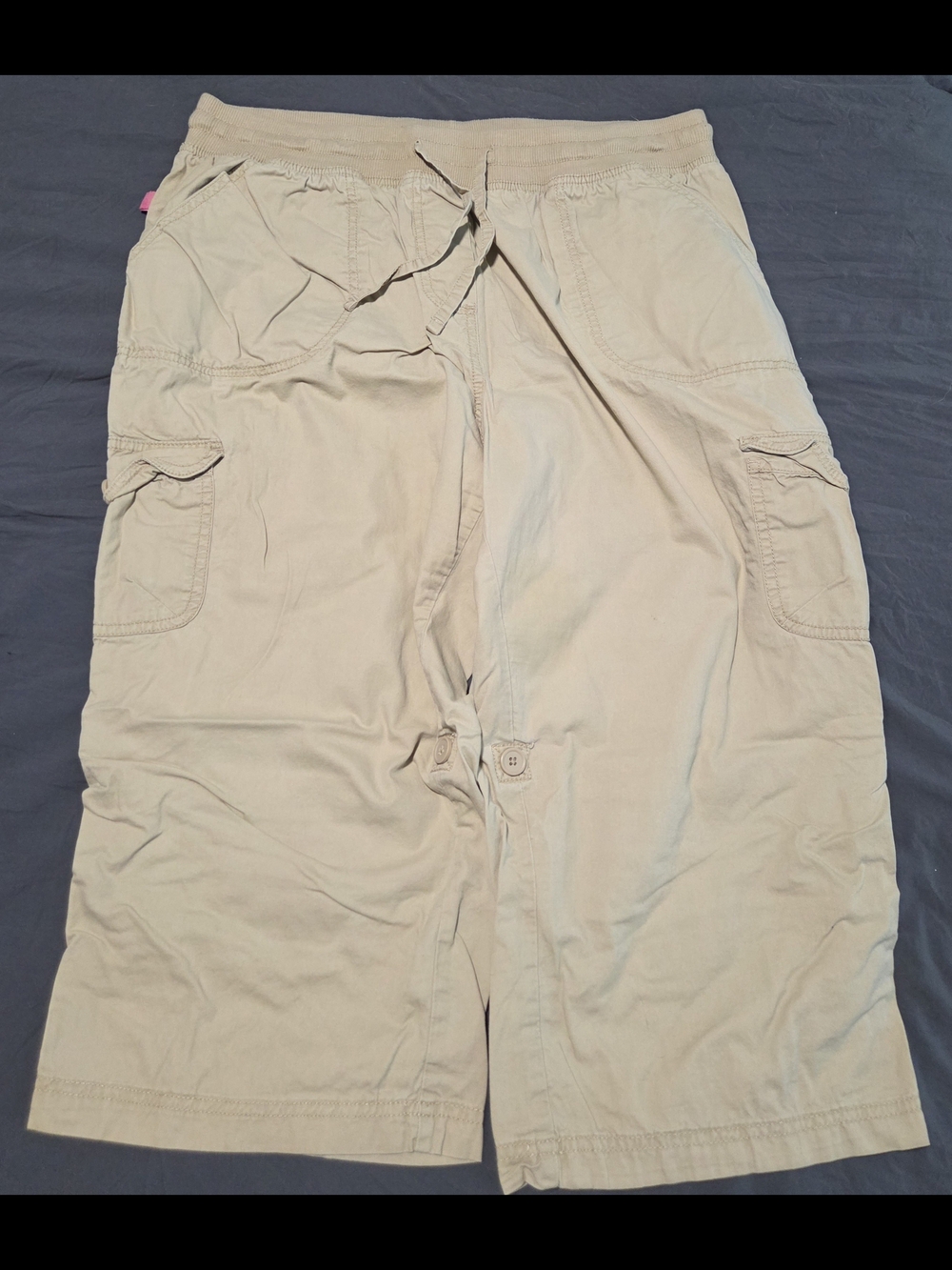 Woman Within Beige Capris/Cargo Shorts